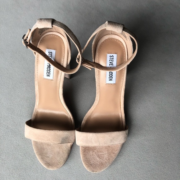 Steve Madden ~ Carrson ~ Block Heel Sandal ~ Ladies Size 8.5 ~ Blush Pink Suede - Picture 4 of 15